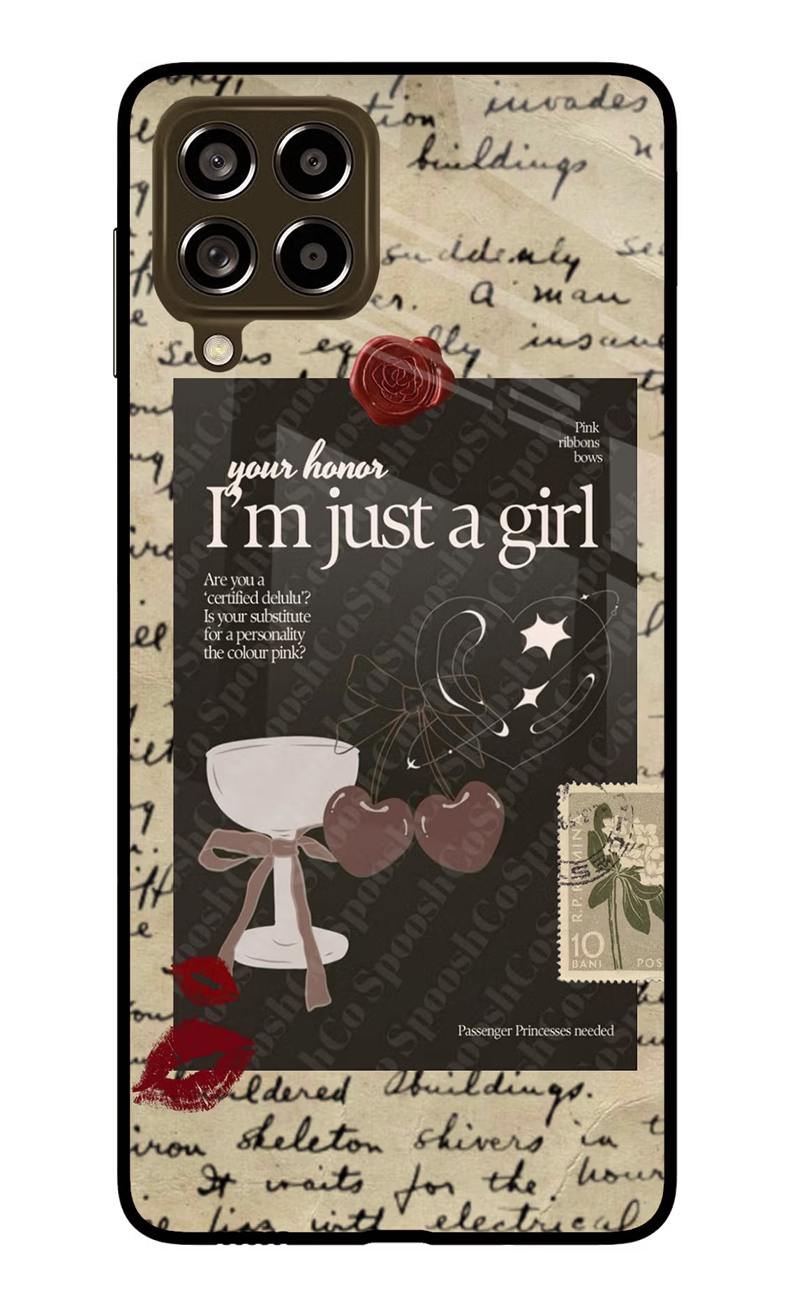 I am just a girl Samsung M53 5G Glass Case