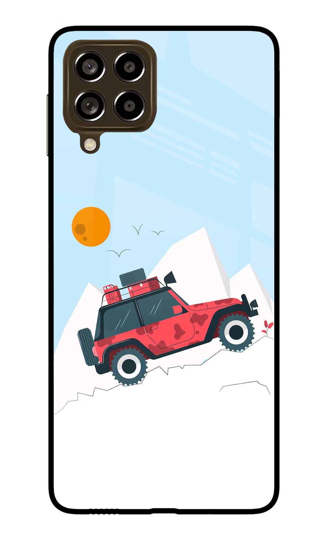 Mountain Trail Beast Samsung M53 5G Glass Case Back Cover by Casekaro