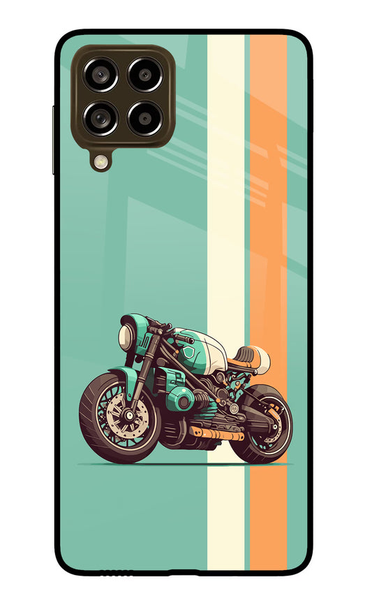 Striped Moto Drift Samsung M53 5G Glass Case