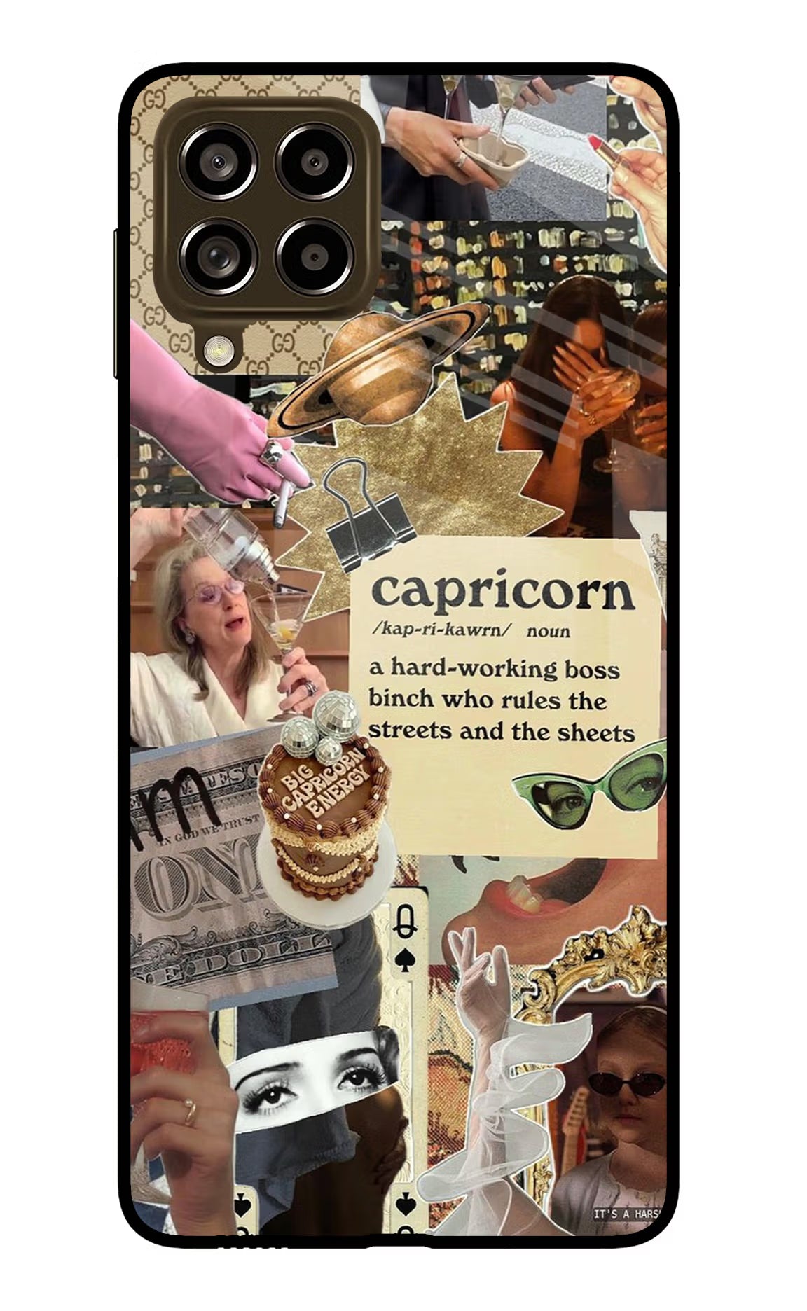 Capricorn Zodiac Samsung M53 5G Glass Case Back Cover by Casekaro