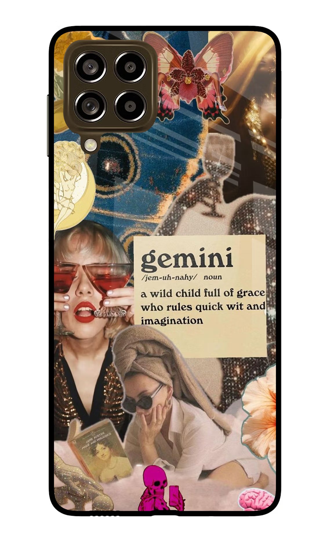 Gemini Zodiac Samsung M53 5G Glass Case Back Cover by Casekaro