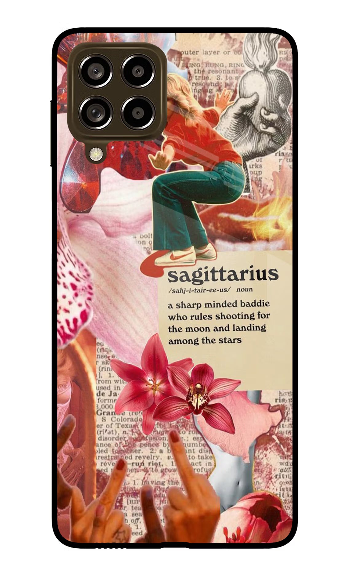 Sagittarius Zodiac Samsung M53 5G Glass Case Back Cover by Casekaro