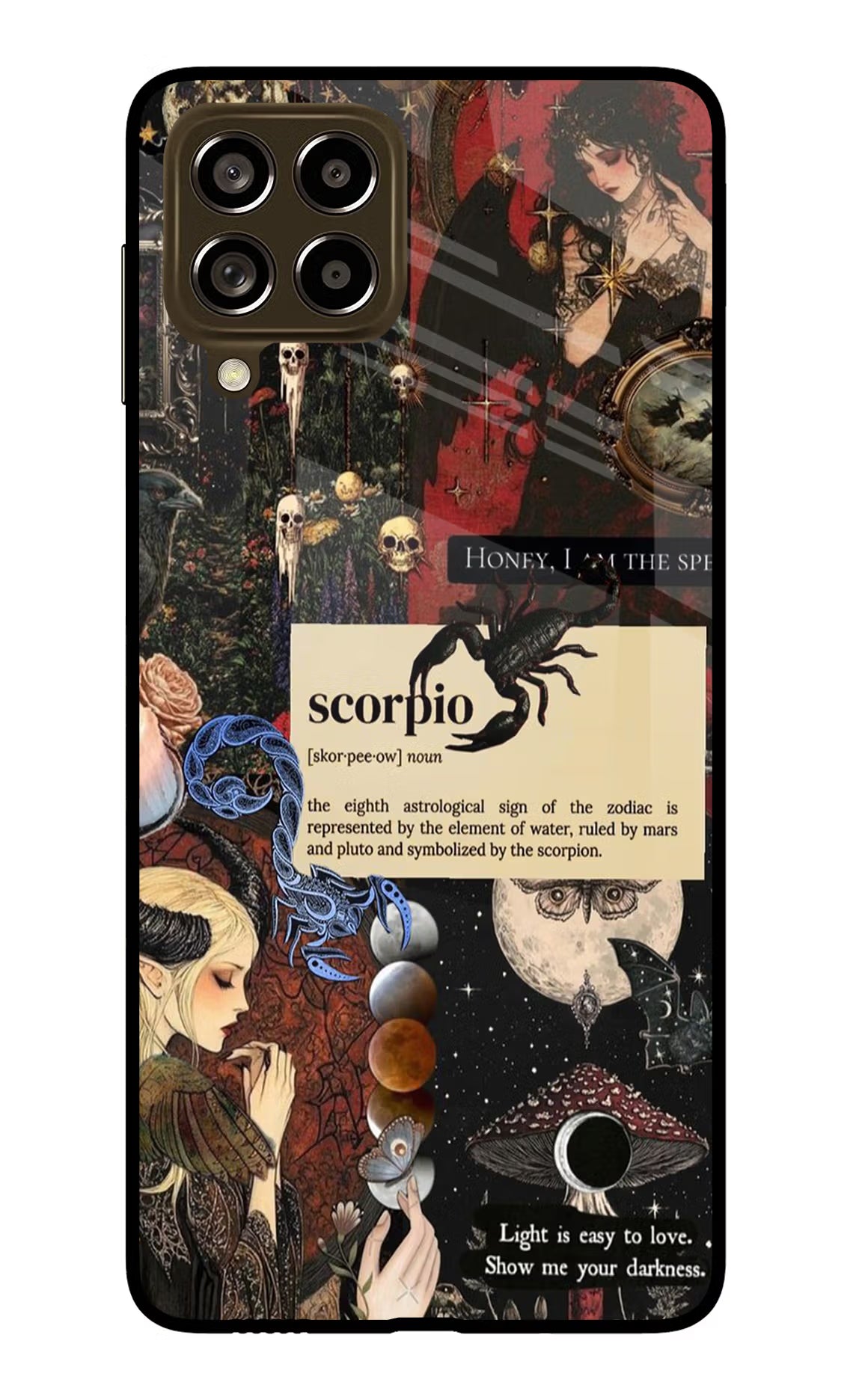 Scorpio Zodiac Samsung M53 5G Glass Case Back Cover by Casekaro