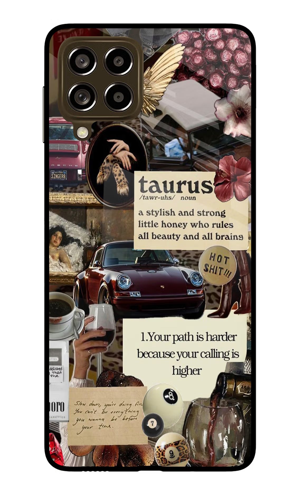 Taurus Zodiac Samsung M53 5G Glass Case Back Cover by Casekaro