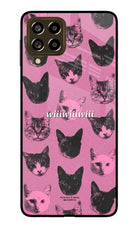 Pink Cats Samsung M53 5G Glass Case