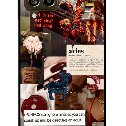 Zodiac Aries Samsung M53 5G Glass Case
