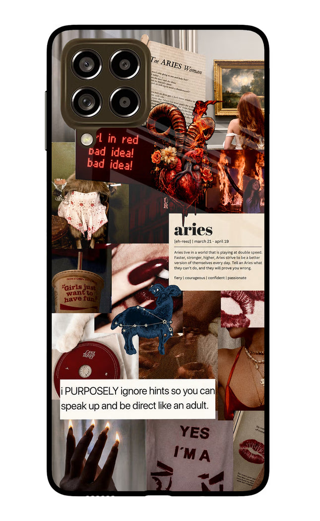 Zodiac Aries Samsung M53 5G Glass Case