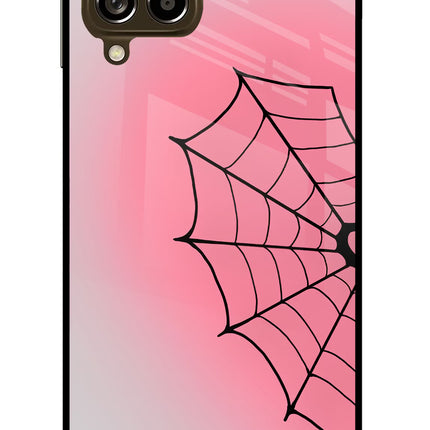 Pink Web Samsung M53 5G Glass Case
