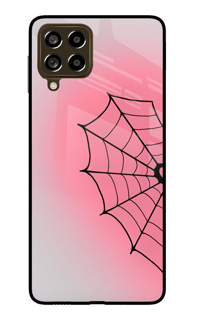 Pink Web Samsung M53 5G Glass Case