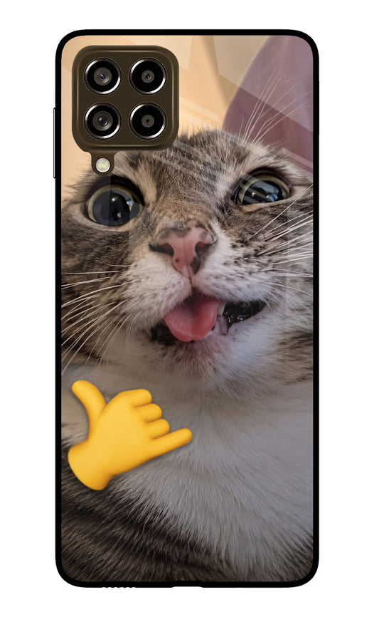 Silly Cat Call Samsung M53 5G Glass Case