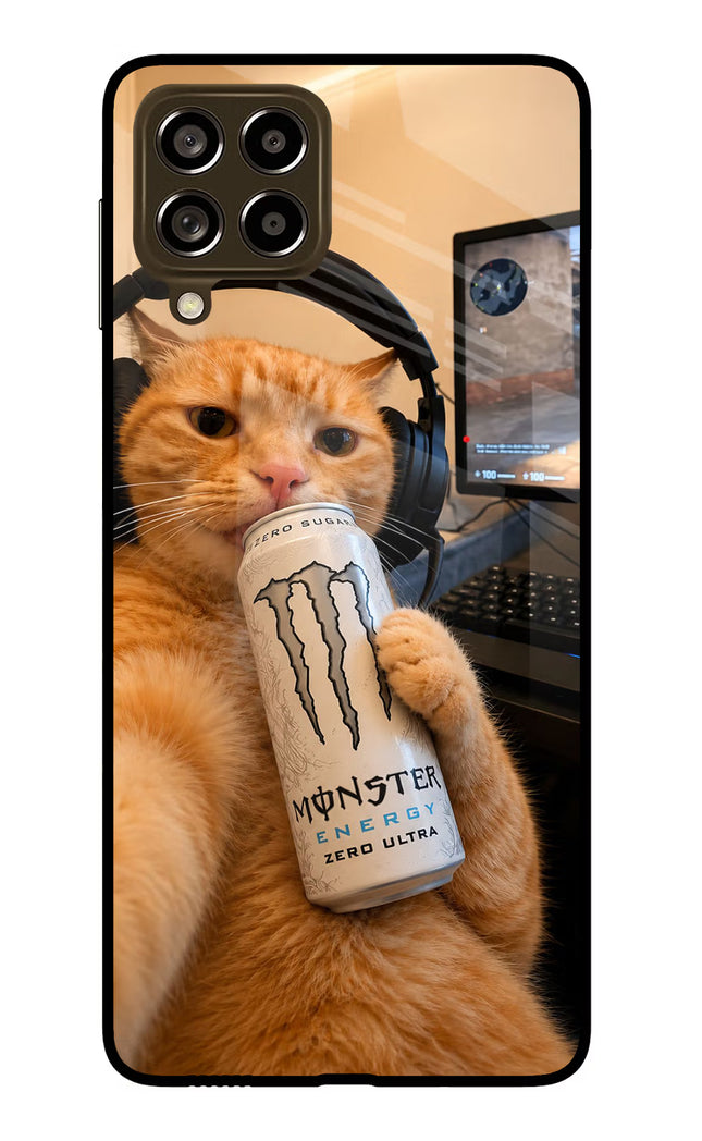 Gamer Cat Energy Samsung M53 5G Glass Case
