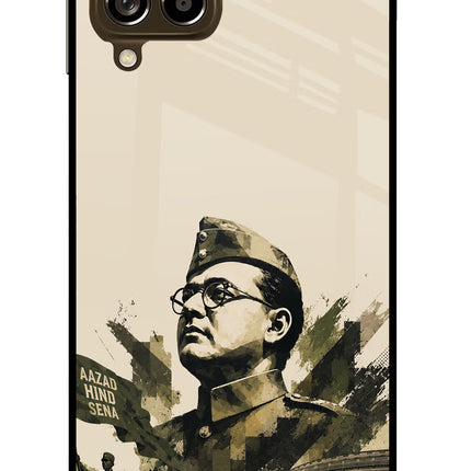 Netaji Rising Samsung M53 5G Glass Case Back Cover by Casekaro