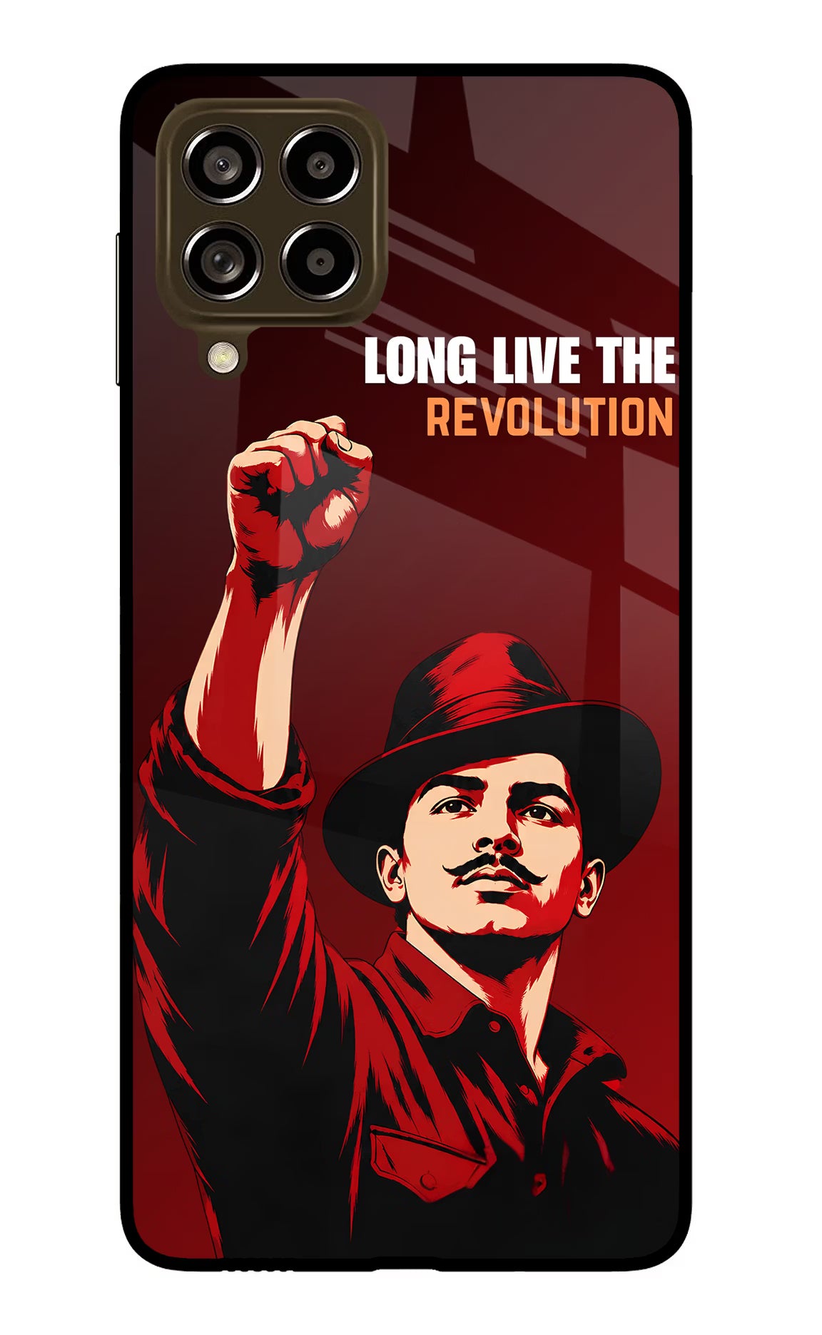 Bhagat Singh Revolution Samsung M53 5G Glass Case