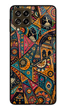 Folk Print Samsung M53 5G Glass Case