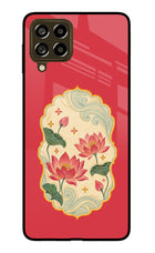 Pink Lotus Samsung M53 5G Glass Case