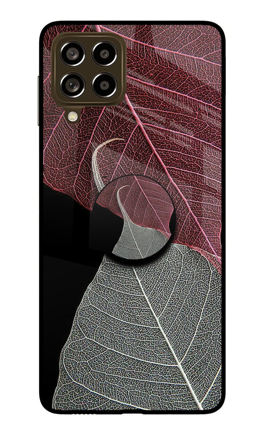 Leaf Pattern Samsung M53 5G Glass Case