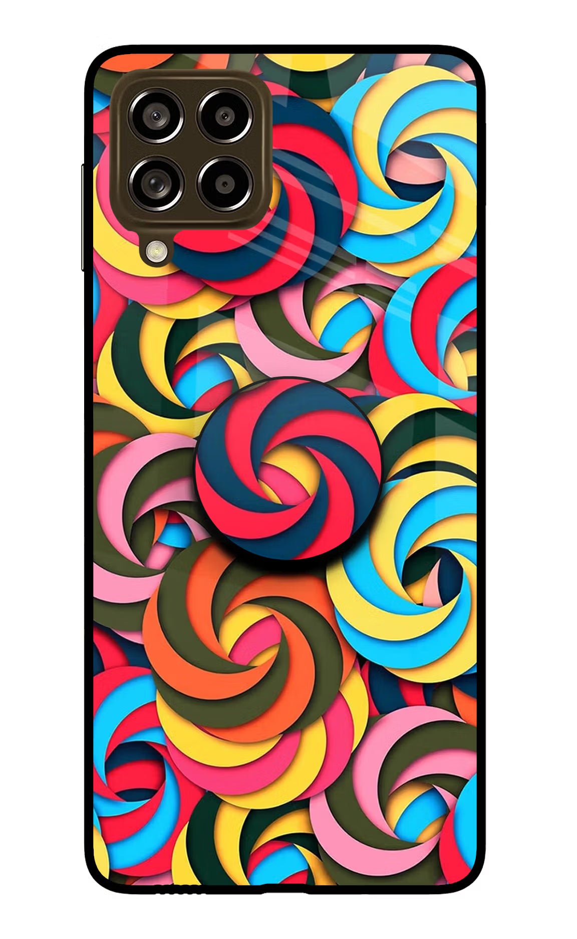 Spiral Pattern Samsung M53 5G Pop Case by Casekaro