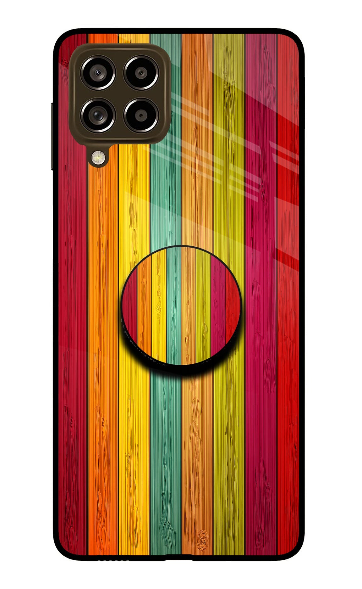 Multicolor Wooden Samsung M53 5G Pop Case