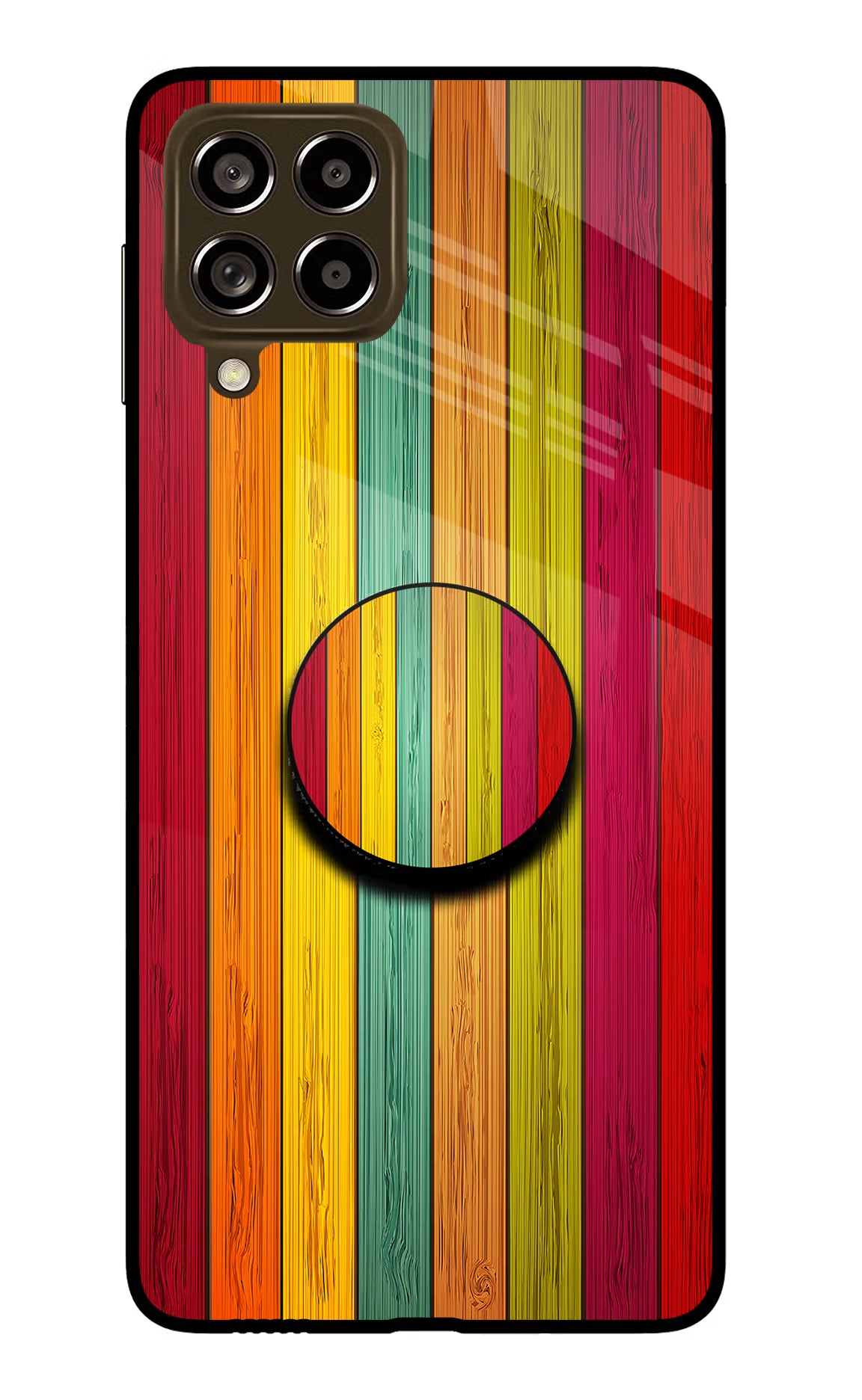 Multicolor Wooden Samsung M53 5G Pop Case by Casekaro