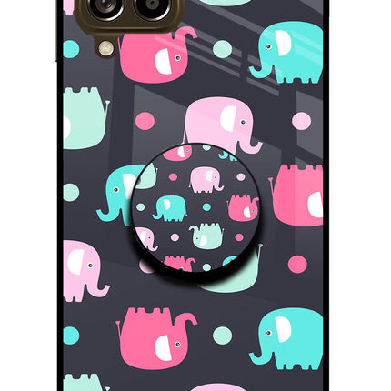 Baby Elephants Samsung M53 5G Glass Case