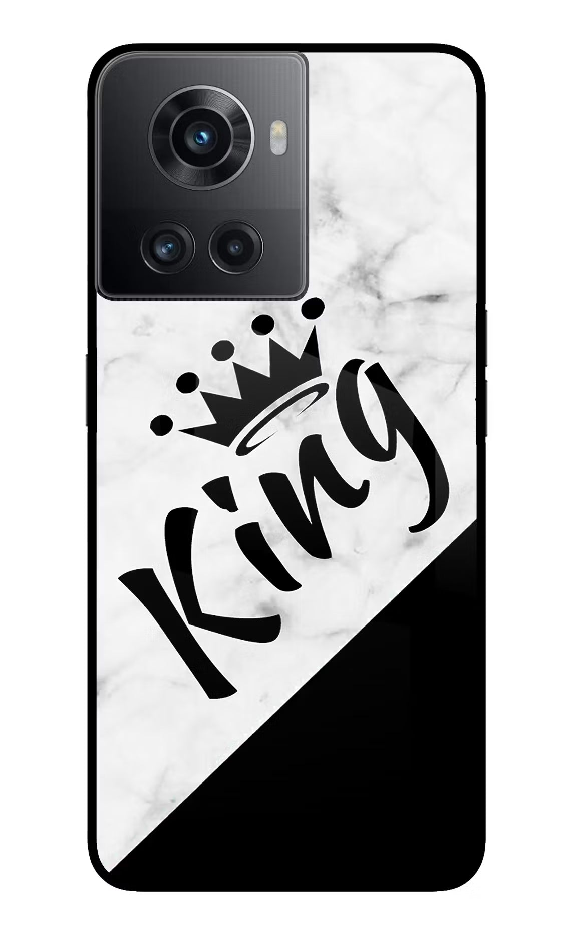 King OnePlus 10R 5G Glass Case Back Cover by Casekaro