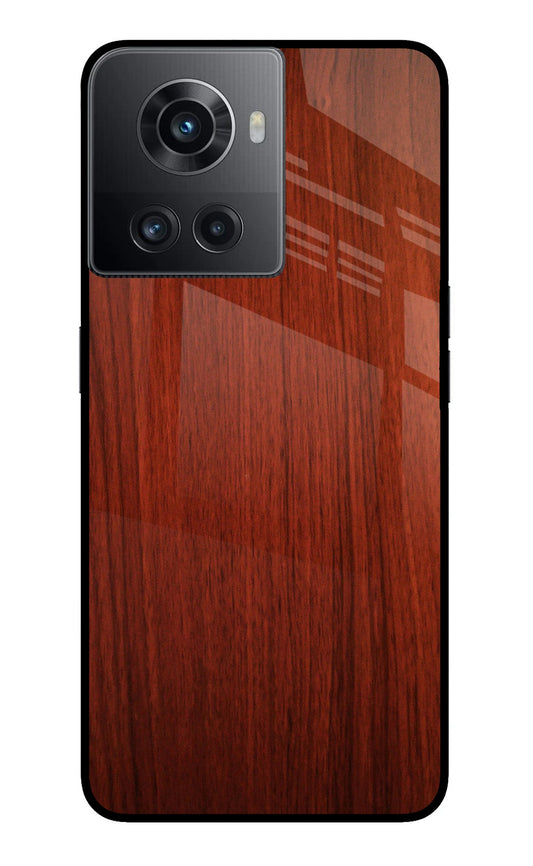 Wooden Plain Pattern OnePlus 10R 5G Glass Case