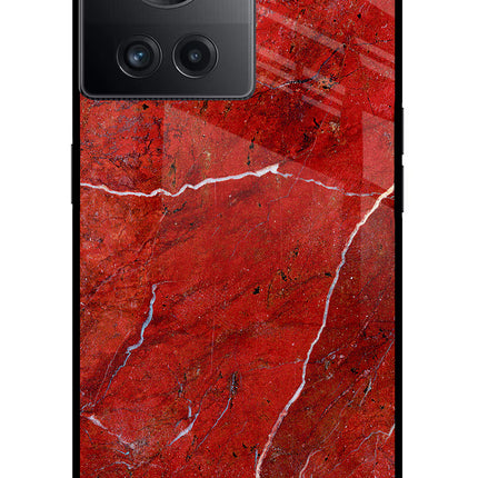 Red Marble Design OnePlus 10R 5G Glass Case