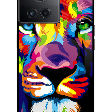 Lion OnePlus 10R 5G Glass Case