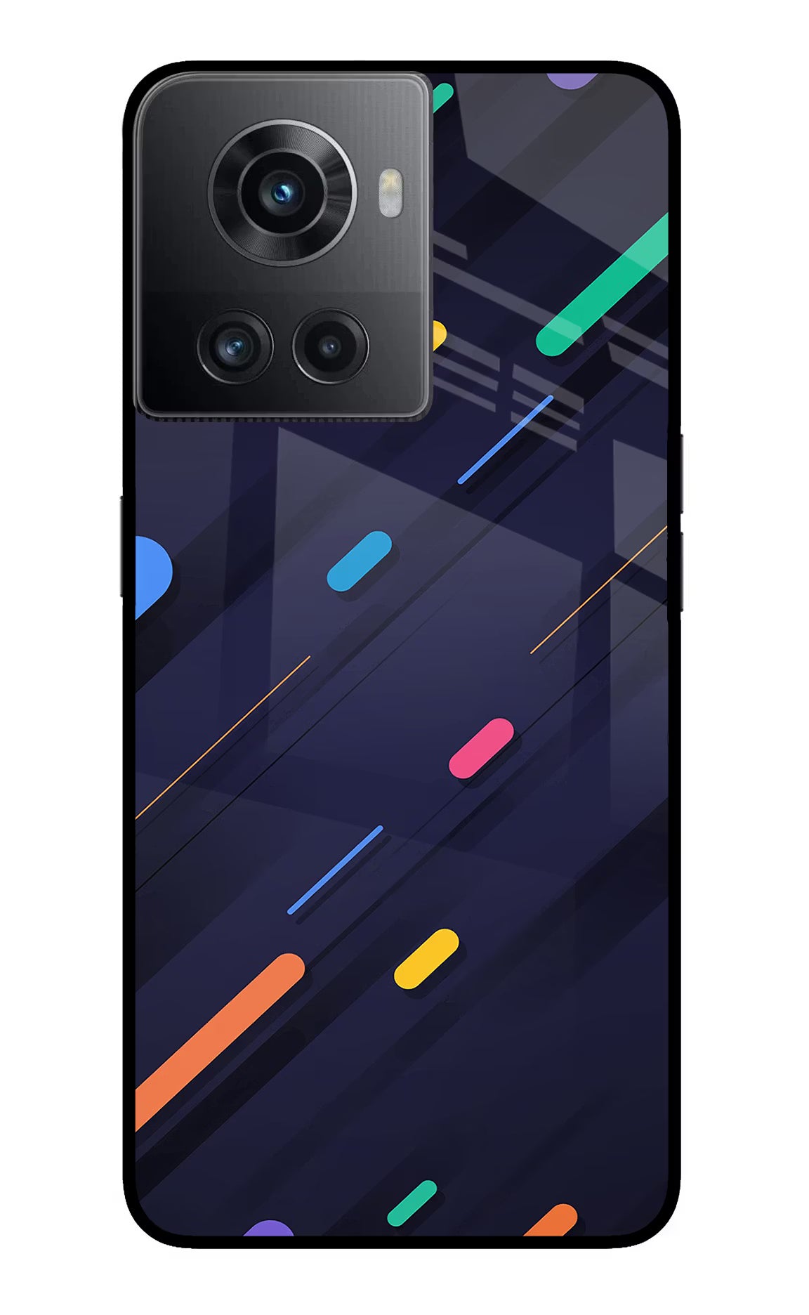 Abstract Design OnePlus 10R 5G Glass Case Back Cover by Casekaro