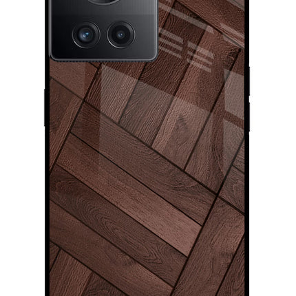 Wooden Texture Design OnePlus 10R 5G Glass Case