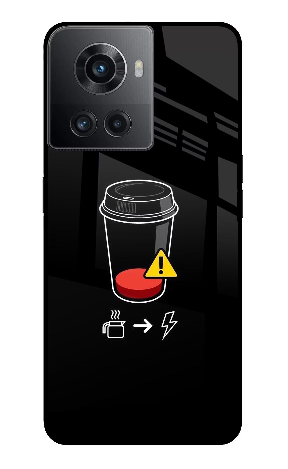 Coffee OnePlus 10R 5G Glass Case Back Cover by Casekaro