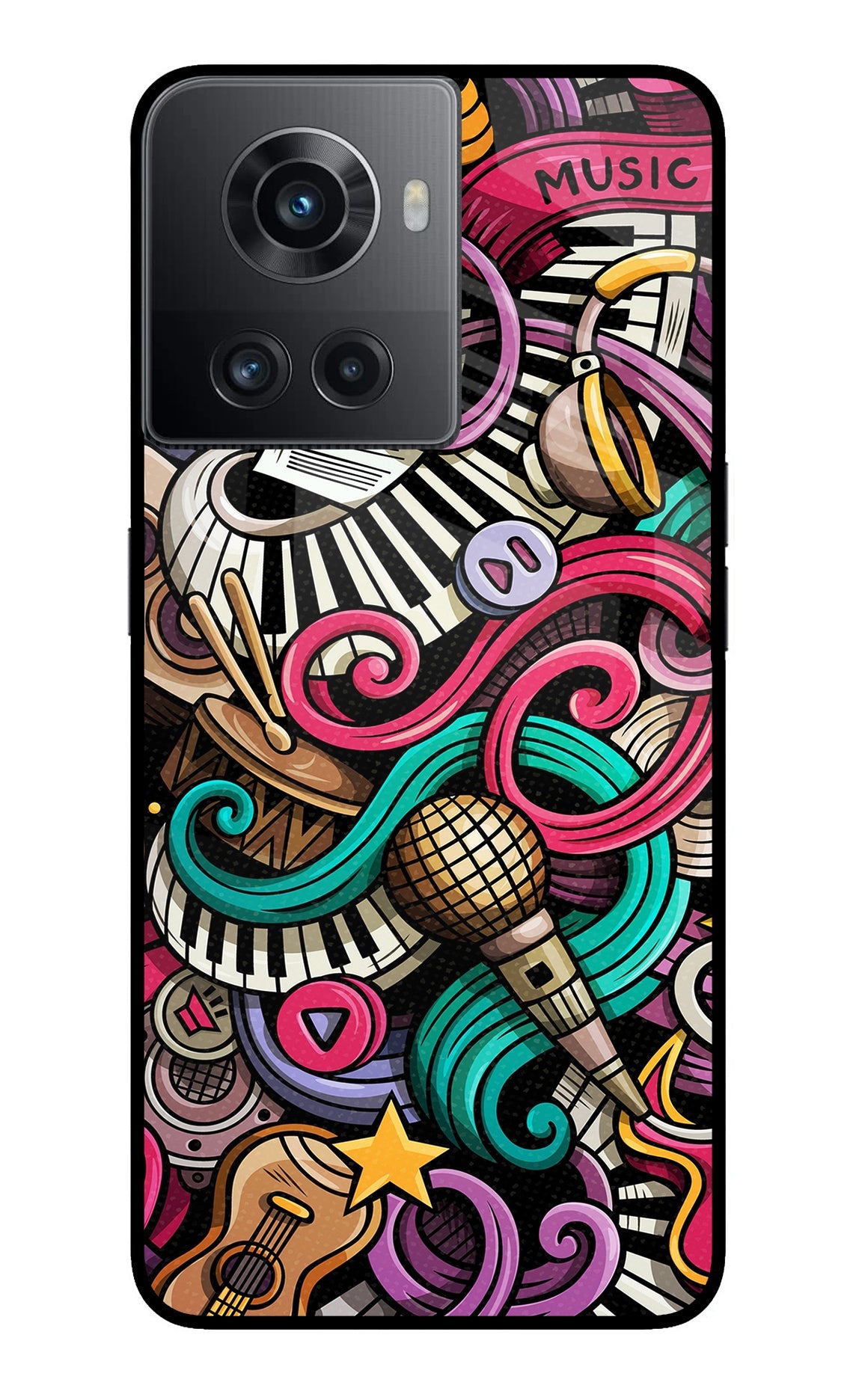 Music Abstract OnePlus 10R 5G Back Cover