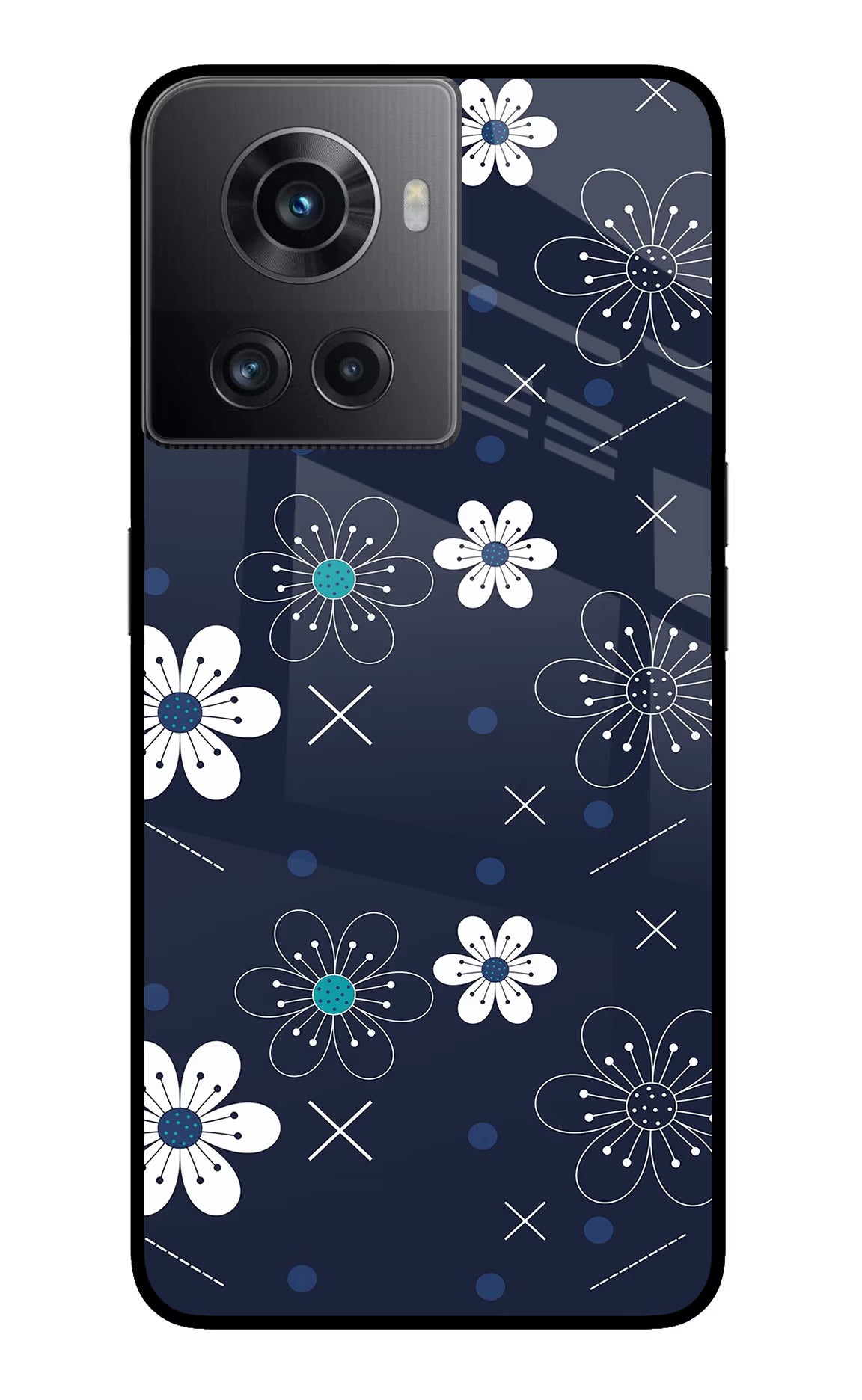 Flowers OnePlus 10R 5G Glass Case Back Cover by Casekaro
