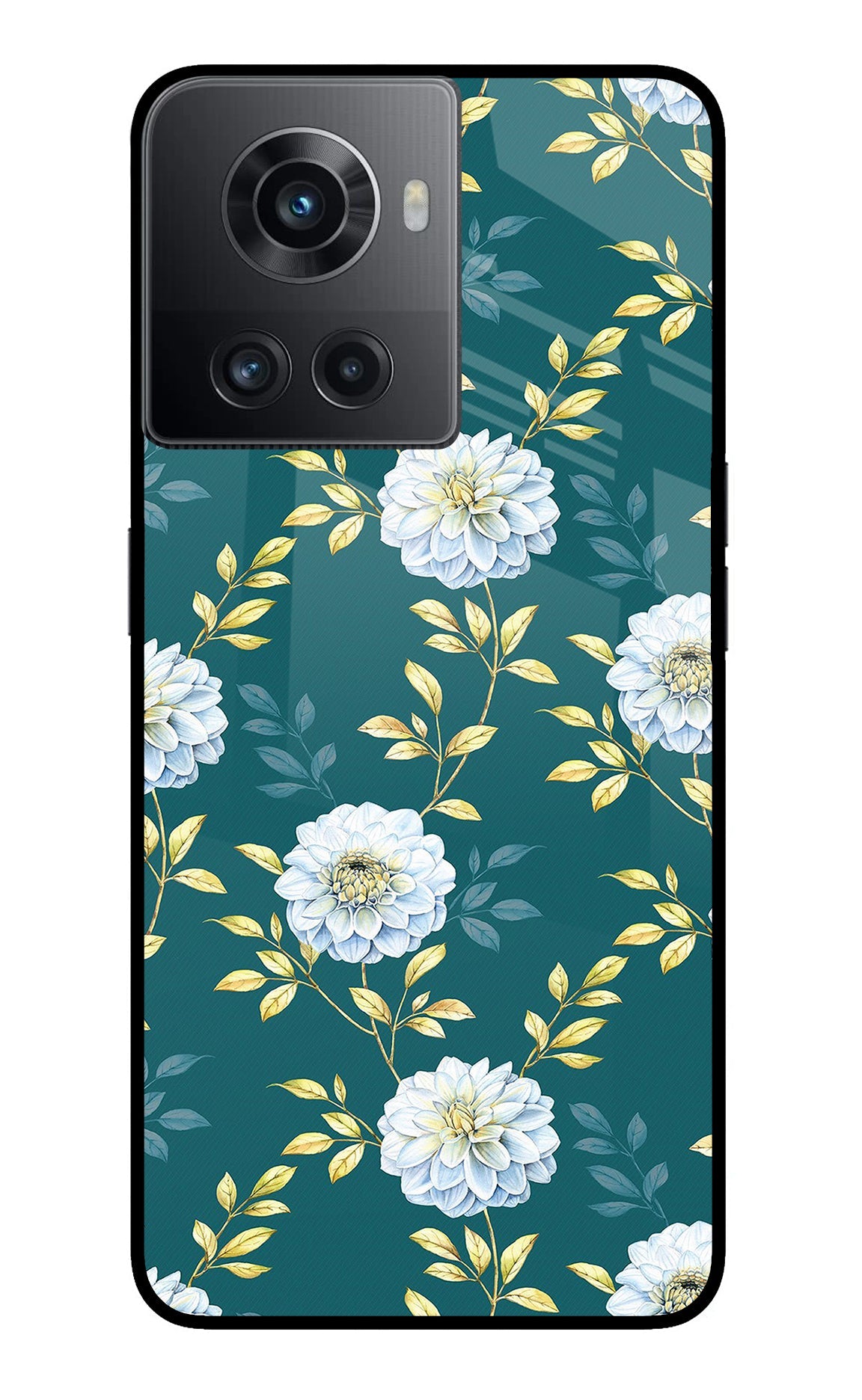 Flowers OnePlus 10R 5G Glass Case