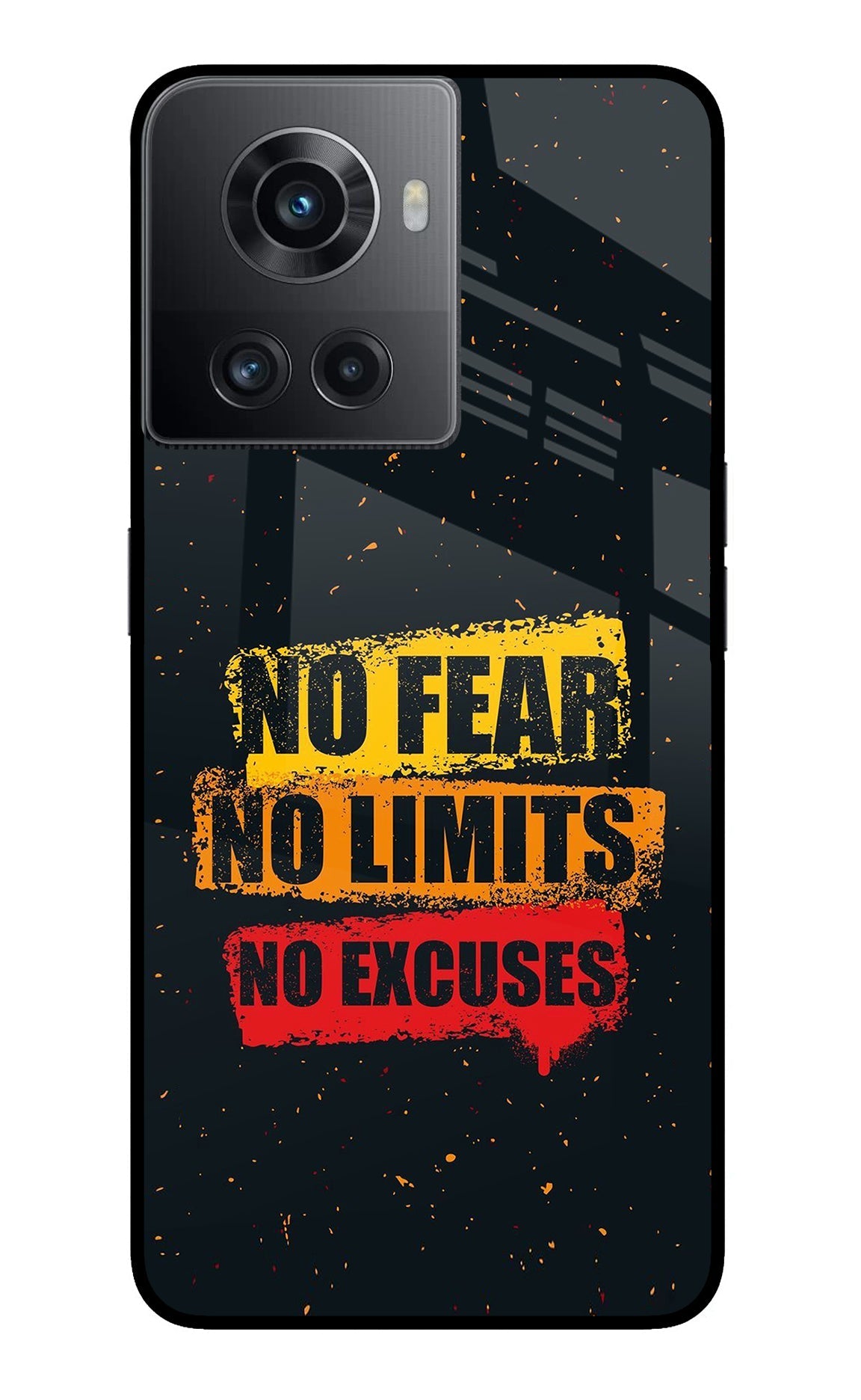 No Fear No Limits No Excuse OnePlus 10R 5G Glass Case