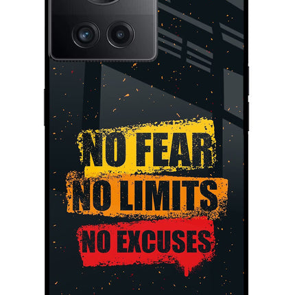 No Fear No Limits No Excuse OnePlus 10R 5G Glass Case