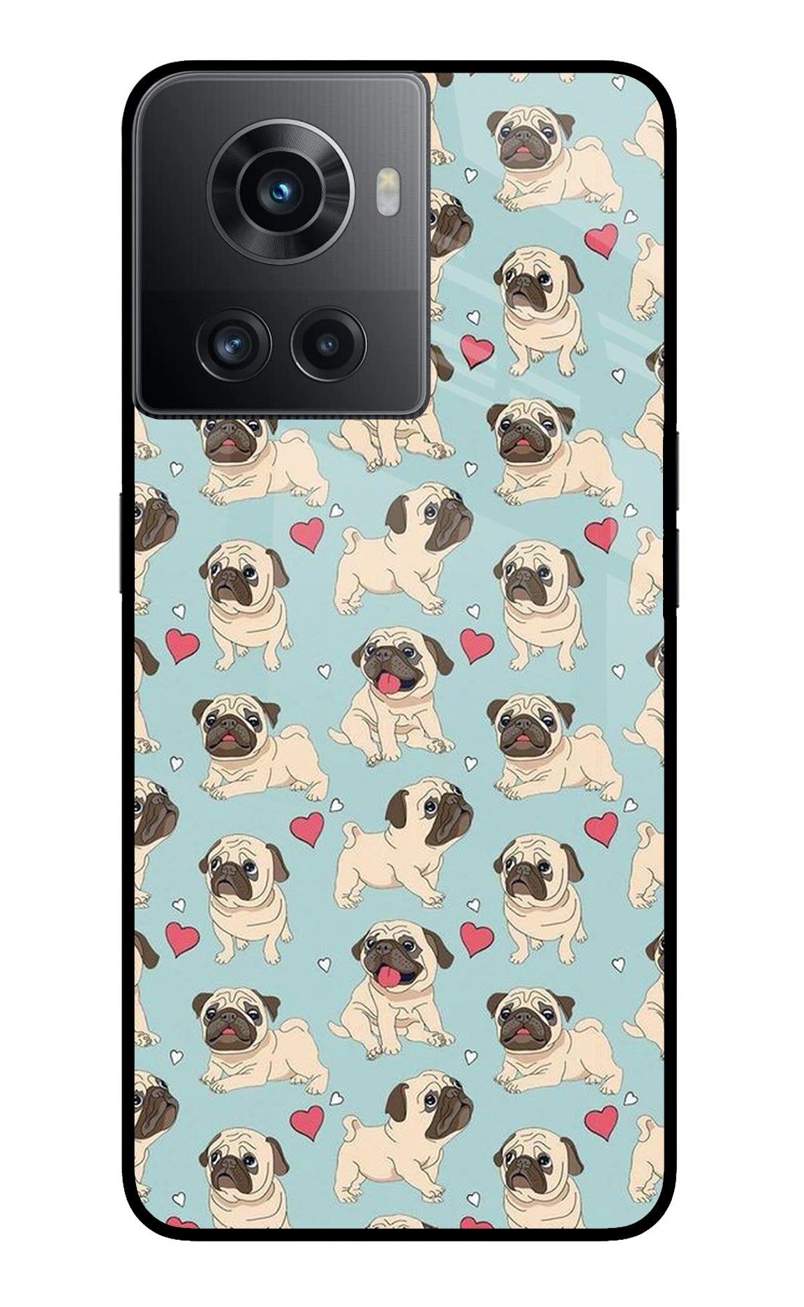 Pug Dog OnePlus 10R 5G Glass Case