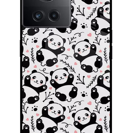 Cute Panda OnePlus 10R 5G Glass Case