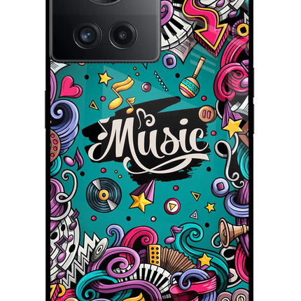 Music Graffiti OnePlus 10R 5G Glass Case