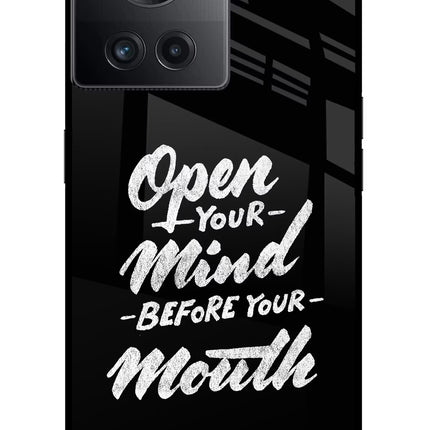 Open Your Mind Before Your Mouth OnePlus 10R 5G Glass Case