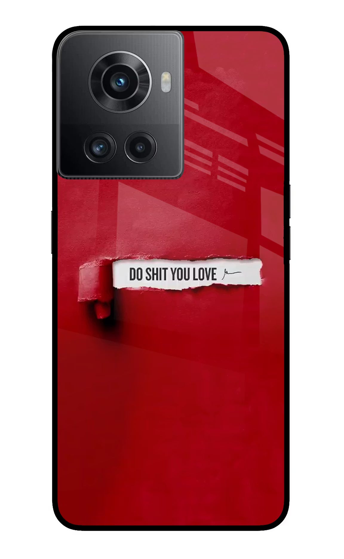 Do Shit You Love OnePlus 10R 5G Glass Case Back Cover by Casekaro