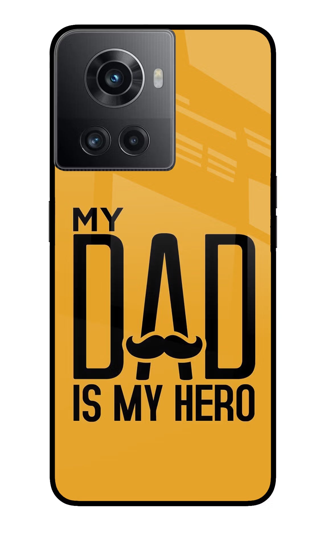 My Dad Is My Hero OnePlus 10R 5G Glass Case Back Cover by Casekaro