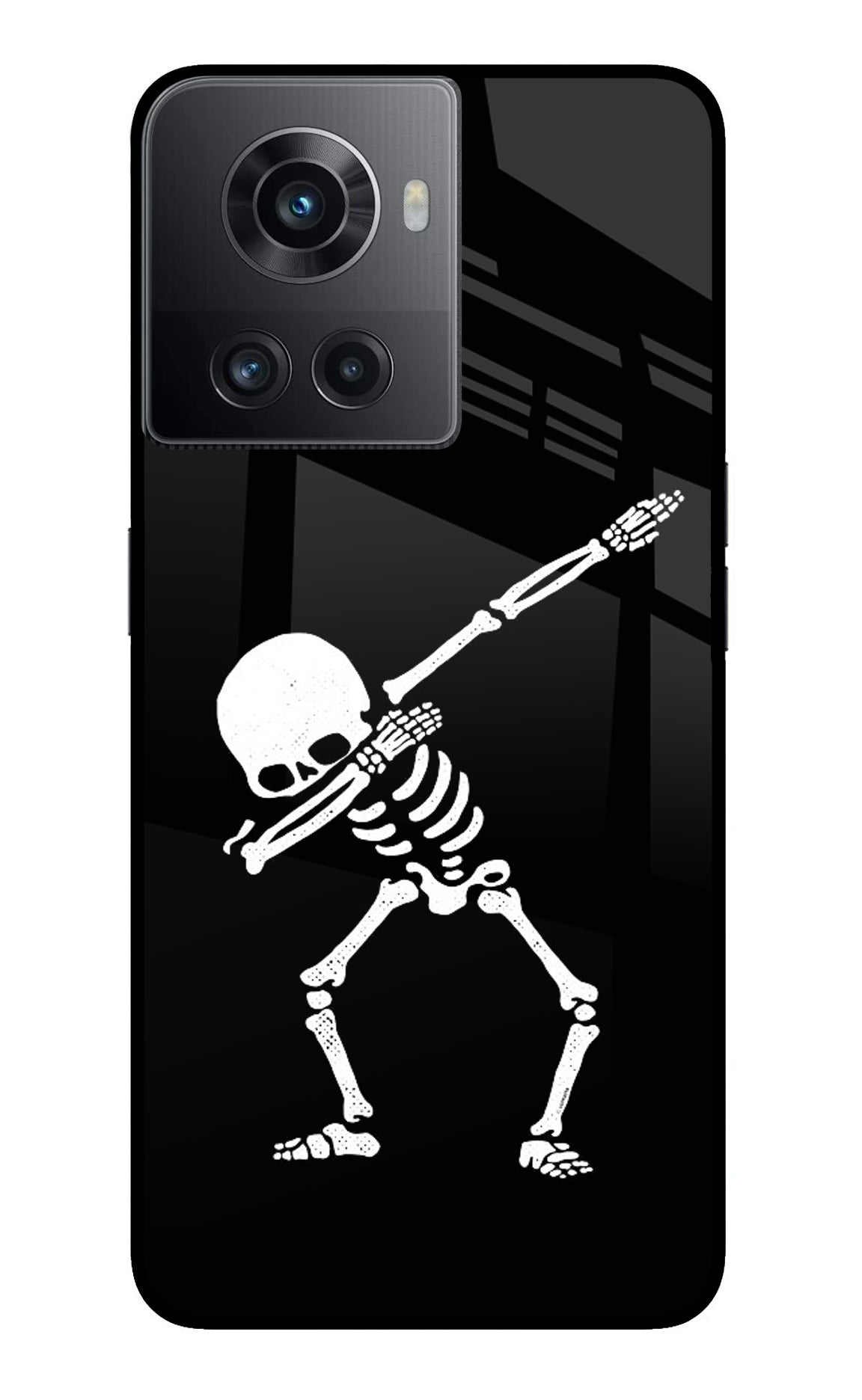 Dabbing Skeleton Art OnePlus 10R 5G Back Cover