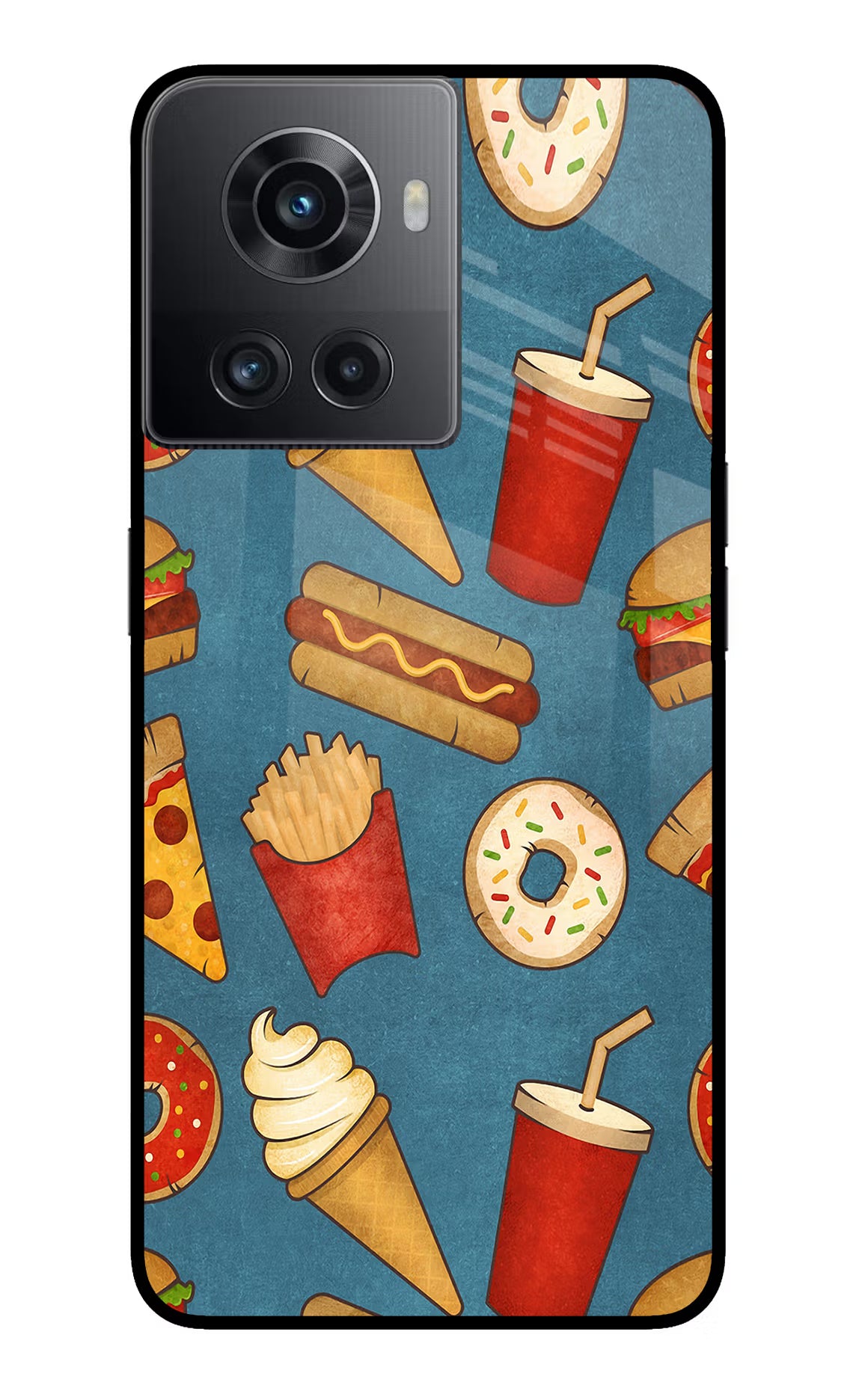 Foodie OnePlus 10R 5G Glass Case Back Cover by Casekaro