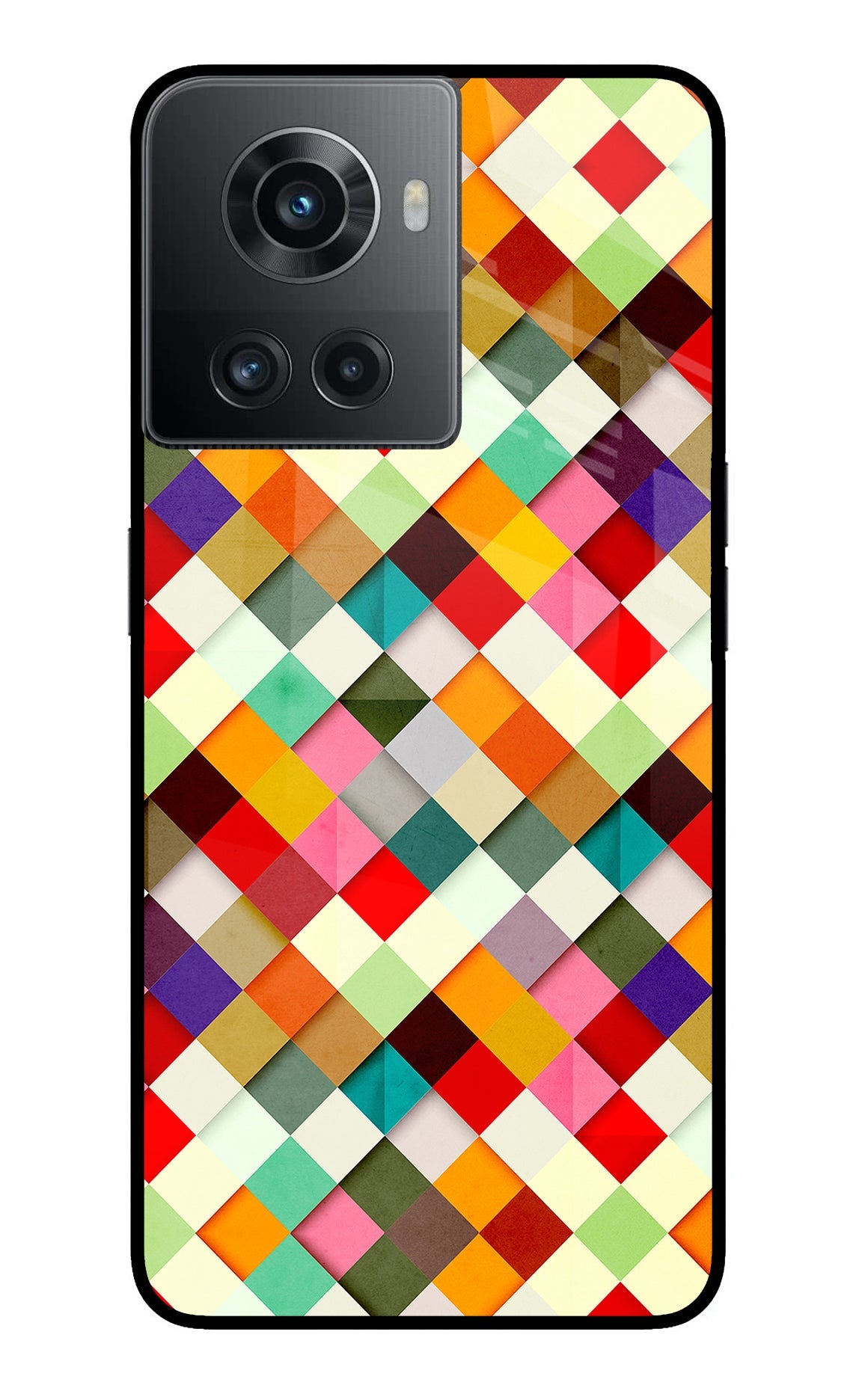 Geometric Abstract Colorful OnePlus 10R 5G Back Cover