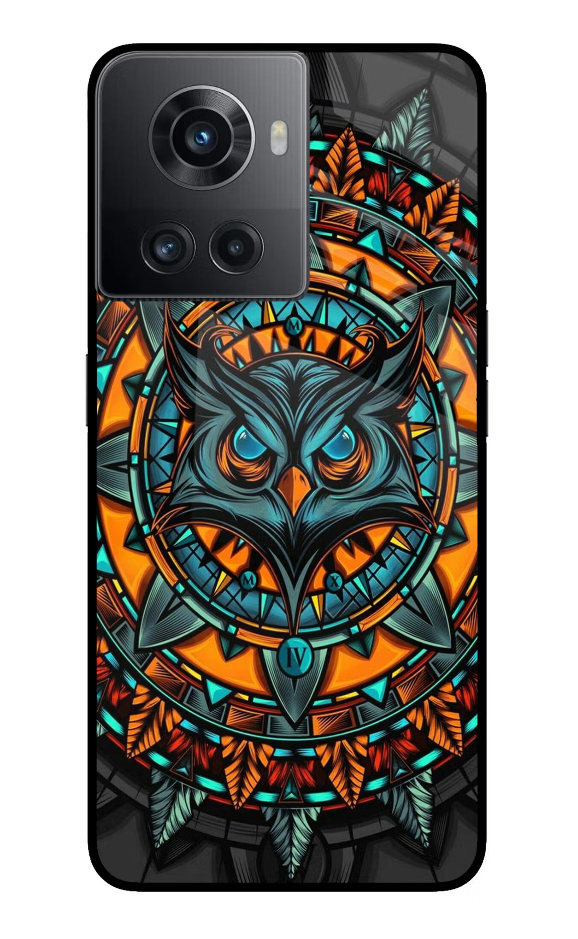 Angry Owl Art OnePlus 10R 5G Glass Case Back Cover by Casekaro