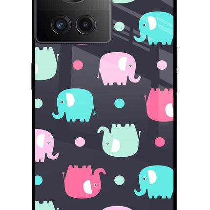 Elephants OnePlus 10R 5G Glass Case