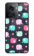 Elephants OnePlus 10R 5G Glass Case