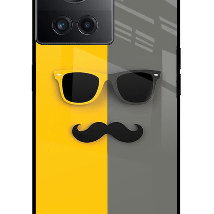 Sunglasses with Mustache OnePlus 10R 5G Glass Case