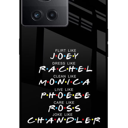 FRIENDS Character OnePlus 10R 5G Glass Case